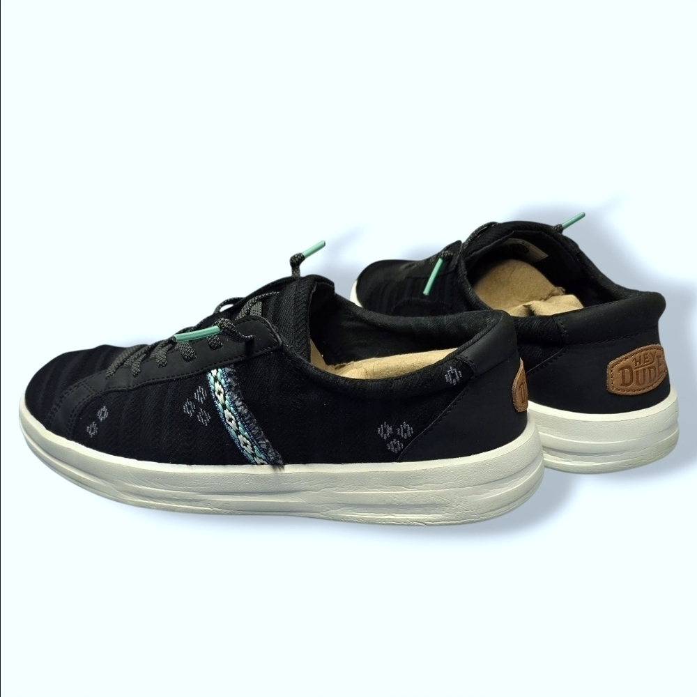 🟢Hey Dude Karina Cottage Crochet Embroidered Slip-On Lace-Up Low Top Sneakers 8 - Picture 3 of 16